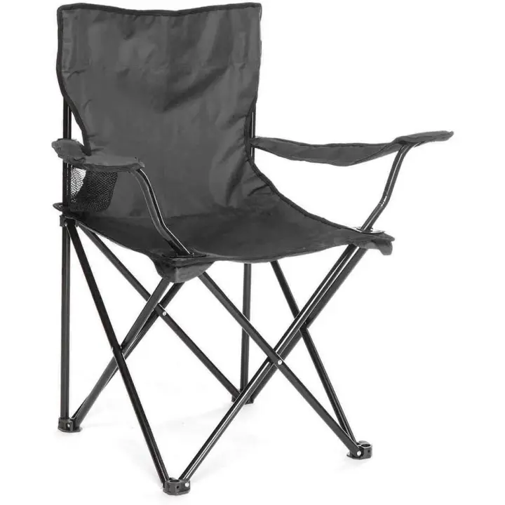 Silla Plegable de Camping de Acero, 50x50x80cm, Silla de Acampada Plegable, Ideal para Camping o Pesca, Estructura de Acero Resistente y Asiento de Lona Impermeable - 1
