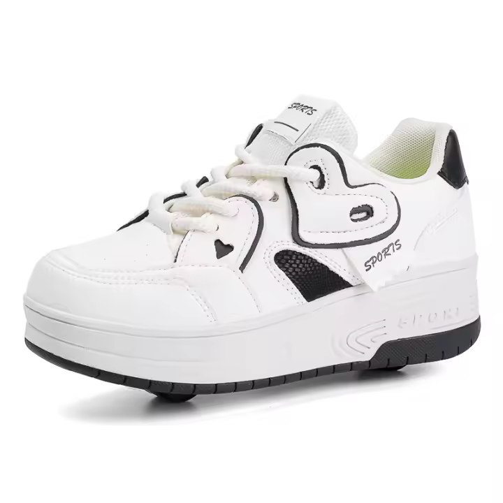 Zapatillas de Caminar Transpirables con Cordones para Niñas Zapatillas Deportivas de Patinaje Retráctiles Zapatos y Ropa para Exteriores para Mujeres - 1