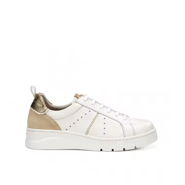 Sneakers mujer FLUCHOS F1665 BLANCO CASUAL SPORT BLANCO ORO COM.2 35065 25V - 1