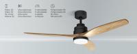 VENTILADOR TECHO UFESA NEPAL NEGRO/HAYA 132CM LED - details 0