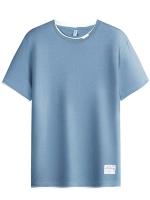 Camiseta De Verano Para Hombre Con Letras Y Bordados En Contraste 2 En 1 Algodón Camiseta Basic Sencilla Manga Corta Estilo Casual - details 7