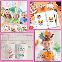 Juego De Rompecabezas DIY Para Niños 32 Hojas De Pegatinas Divertidas Con 16 Caras De Animales Juguetes Educativos Para Niños Y Niñas Regalos - details 3
