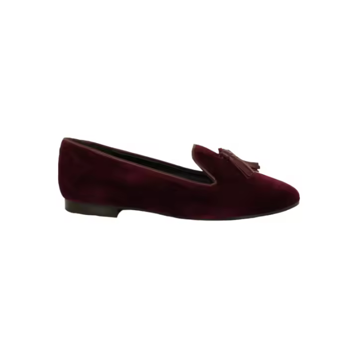 zapato sleeper con borlas en terciopelo fabricado en españa - 1