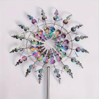 Decoración Creativa De 360 Grados Giratoria De Molino De Viento Inserto Para Jardín Hierba Metal Molino De Viento De Hierro Para Jardinería - details 1