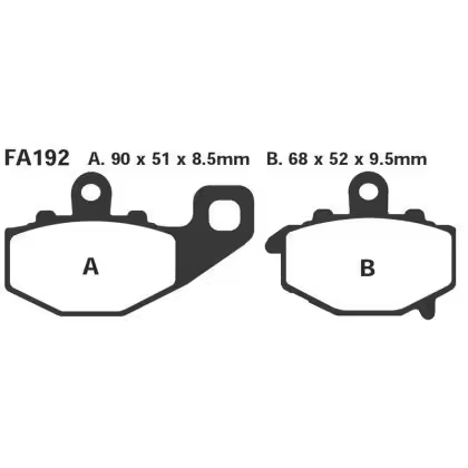 PASTILLA FRENO MOTO ORGANICA EBC FA192 - 1