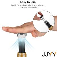 JJYY Preservador De Vino Plug De Tapa De Goma Negro Con Bomba De Vácuo Para Botellas Herramientas De Cocina Y Barra Manual Pulido Tipo De Cierre - details 4