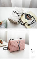 Bolso De Hombro De Lujo Negro Para Mujer De Cuero PU Con Trenzado Y Borla Bolso Bandolera Con Patrón Cuadrado Bolsa De Mano Con Cierre De Hasp - details 15