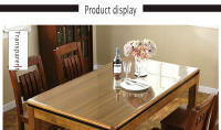 Mantel De PVC Transparente 1.0mm Impermeable Y Resistente Al Aceite Con Patrón De Cocina Cubierta Protectora Para La Mesa Suave Y Transparente Para Uso En Hogar Hotel Boda Y Banquetes - details 3