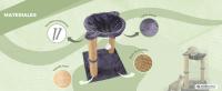 Rascador para Gatos Milo Mobiclinic® Pets Diseño 2 en 1 Hamaca y rascador 40 x 40 x 50 cm Resistente Fácil de Limpiar Cama Gatos Portátil y Ligero Soporte 10 kg Bola para Jugar Gris - details 3