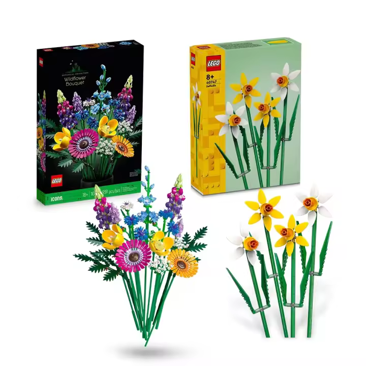 LEGO 10313 Botanical Collection Ramo de Flores Silvestres Pack + 40747 Narcisos - 1