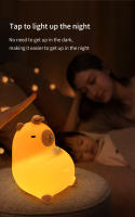 Lámpara De Noche Recargable De Silicona Con Diseño De Capibara Cartoon Luz De Mesa Para Dormitorio Regalo Para Niños Iluminación Nocturna Para Dormir - details 40