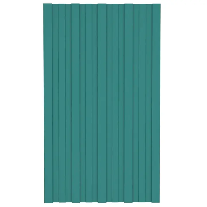 vidaXL 12x Panel de Tejado Acero Galvanizado Madera 80x45 cm Plancha Color Madera clara,  Antracita,  Gris y mas - 1