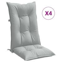 vidaXL Cojines silla respaldo alto 4 uds tela 120x50x7 cm Color Antracita melange,  Gris claro melange,  Gris oscuro melange y mas Cojín Decorativo de Asiento Cojines de muebles de salon - details 6