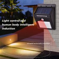 Lámpara Solar Exterior Con Sensor De Movimiento PIR 30 LED Luz De Pared Impermeable Para Jardín Decoración Calle Solar Iluminación Fuente De Energía Solar - details 2