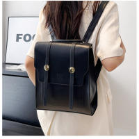 Nuevo bolso de mujer, nueva moda coreana, retro, simple, de color sólido, con hebilla de metal, mochila portátil de nicho - details 19