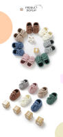 Botines De Primer Pasos Para Bebés Recién Nacidos Niño Y Niña Suéter Tejido Sólido Calzado Infantil Cálido Accesorios De Ropa Transversales Todas Las Estaciones - details 8