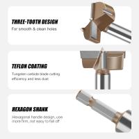 Juego De Abrazaderas Hexagonales 10-50mm Para Carpintería Multiusos Abre Agujeros En Madera Herramienta De Perforación Para Puertas De Madera Y Juntas Circulares - details 5