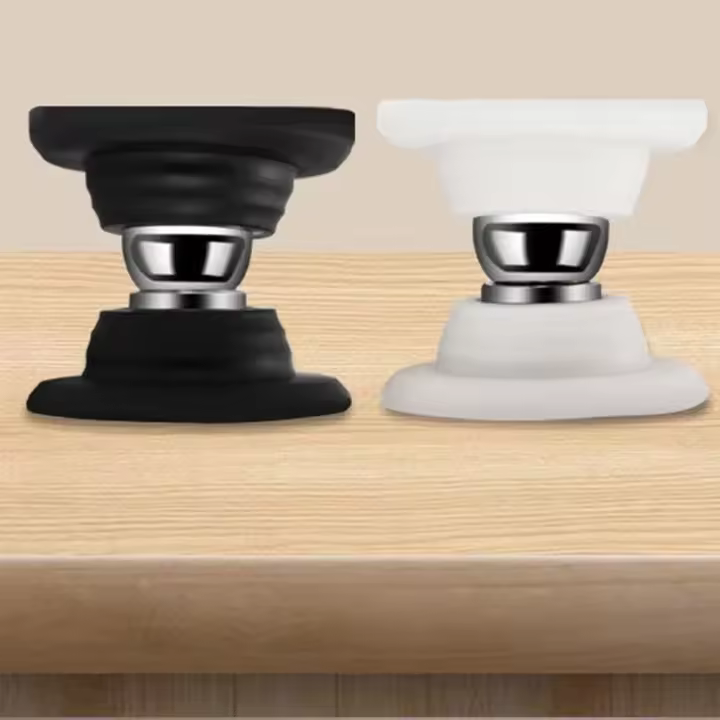 Nuevos Tapones De Puerta De Silicona 2024 Con Acero Inoxidable Magnético No Necesita Perforación Soporte De Puerta Pared Montado Herramienta De Muebles - 1