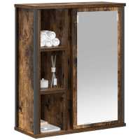 vidaXL Mueble de baño de pared con espejo roble ahumado 50x21x60 cm - details 2