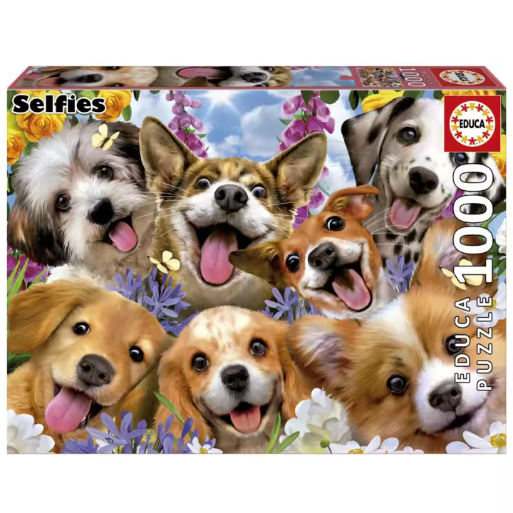 Puzzle 1000 piezas Selfie de Perritos (Educa 19931) - 1