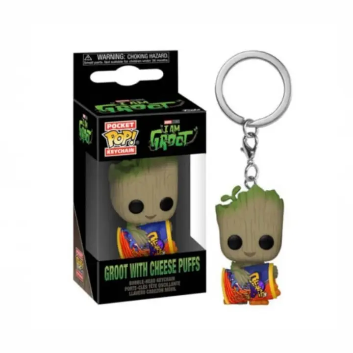 Funko Pocket Pop Groot con Cheese Puffs - Llavero Coleccionable - 1
