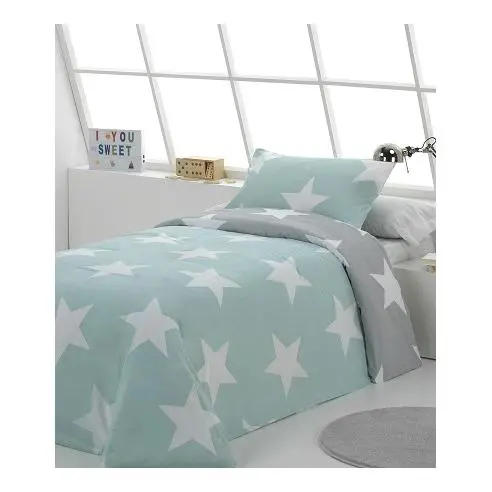 Funda Nórdica Infantil Reversible con Botones y Estrellas North Agua Sibiles TC00948 - 1