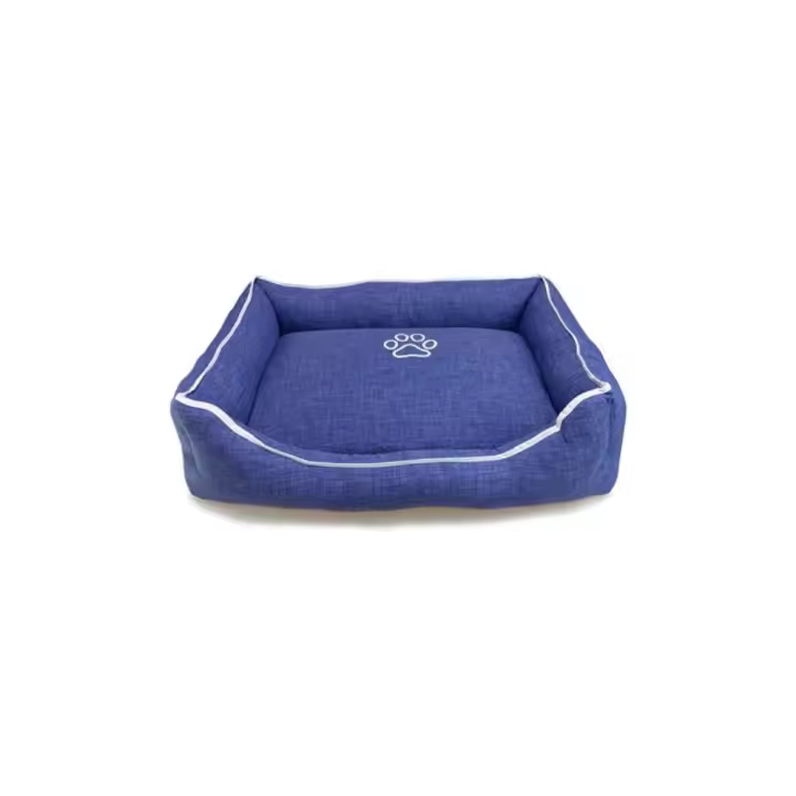 CAMA CUADRADA CON HUELLA Y RIBETE PARA PERROS ARQUIVET. Suave acolchado que brinda comodidad y apoyo a tu perro durante largas siestas. ¡Tu mascota tendrá dulces sueños en esta cama acogedora y duradera! - 1