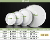 Luz De Techo LED MARPOU Cuadrada 18W/24W/36W/48W AC 85-265V Decorativa Para Interior Hogar Dormitorio Sala De Estar Cocina - details 2