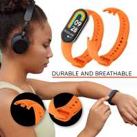 Ociodual Correa de Recambio Compatible con Xiaomi Mi Band 9 y Mi Band 8, de color Naranja, Repuesto de Silicona Suave Flexible Sport Goma Transpirable - details 4