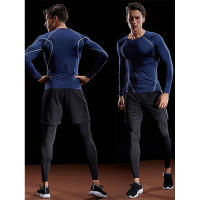 Camiseta De Manga Larga De Compresión Para Hombre Camiseta Deportiva De Entrenamiento Con Elástico Para Gimnasio Y Fitness Camiseta Deportiva De Running Ajustada Para Hombre - details 2