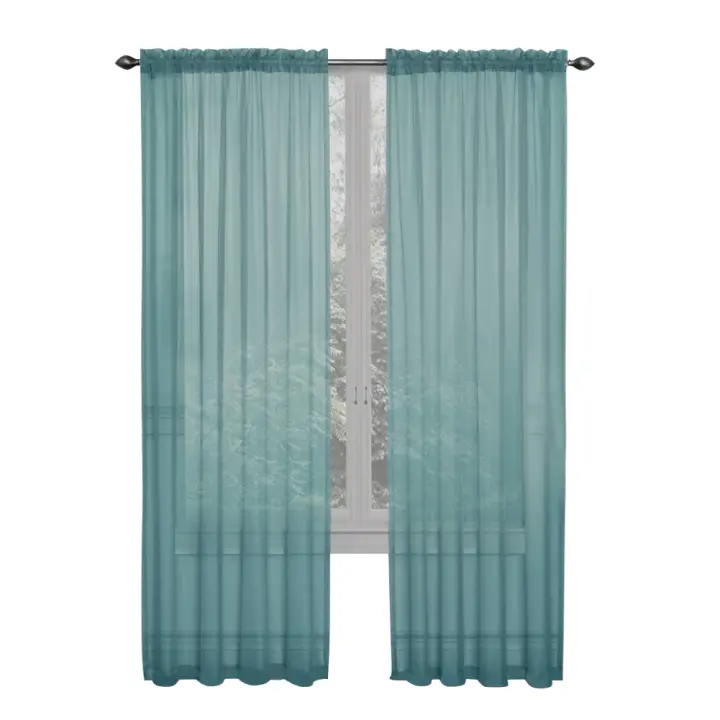 Cortinas De Tulle Transparente 100cm*200cm Modernas Para Decoración De Hogar Blanca Sencilla Para Sala De Estar 1 Pieza - 1