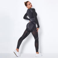 SSIT
Conjunto de Yoga sin costura Para Mujer, ropa Deportiva de 2 piezas, Short Top, sujetador, Leggings, traje de entrenamiento Para Gimnasio - details 36