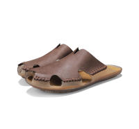 Sandalias De Cuero Para Hombre Talla Grande 46 48 Zapatos Clásicos De Verano Cómodos Para Caminar Al Aire Libre Mocasines Suaves Romanas - details 22