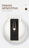 Lámpara De Pared Moderna Recargable Iluminación Para Lectura En La Habitación Decoración Para El Salón Spot De Pared LED Con Soporte De Aluminio Negro Y Blanco - details 11