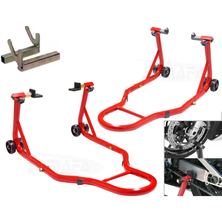 JOMAFA - Juego de caballetes de motocicleta delantero y trasero, 340kg + ADAPTADOR DIABOLO - JMK10073 - 1