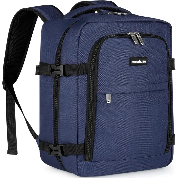 Mochila Viaje Cabina Avion 40x20x25, Bolso de Viaje para Ryanair EasyJet Mochila de equipaje de mano Mochila Viaje, Mochila Unisex Impermeable 20L (Negro Clásico) - 1