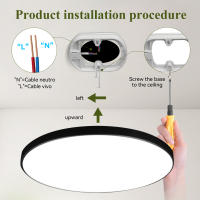 Lámpara De Techo LED Regulable Para Cocina Baño Sala De Estar Dormitorio Iluminación Contemporánea 220V Panel Luminaire Self-Contained - details 9