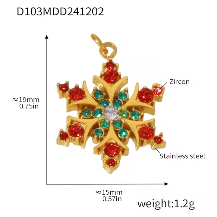 Collares de mujer de moda, muñecos de árbol de Navidad, ciervos, pendientes de Papá Noel, collares de regalo - 1