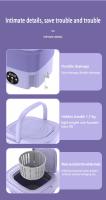 8L Portable Foldable Washing Machine 220V Socks Underwear Panties Retractable Household Washing Machine With Automatic Dryer - details 11