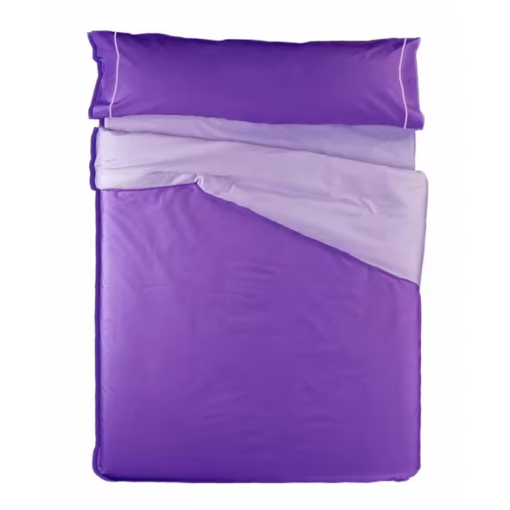 Hosteline - Juego de funda nórdica Hosteline VEGAS Malva Cama de 150 2 Piezas - 1