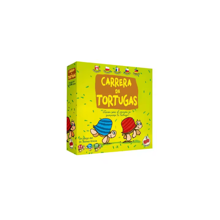 2Tomatoes Games | Carrera de Tortugas | Juego de Mesa Familiar | Juego de Tablero | Infantil | Gestión de Mano | 2 - 5 Jugadores | Idioma: Español | Temática: Animales, Carreras | Edad Mínima: 5 Años | Duración Partida: 15-20min - 1
