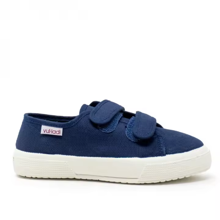 VULLADI 599-050 Zapatillas de lona niña 24698 XLV TENIS DOS VELCROS GRANITO MARINO - 1