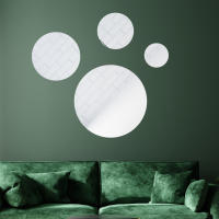 Pegatina De Espejo Redonda Autoadhesiva 10-30CM Decorativa Para Baño Y Dormitorio Adhesivo De Acrílico 3D Para Decoración De Paredes Y Salones - details 3