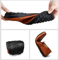 Zapatos De Cuero Genuino Para Hombre Casual Lujo Mocasines Suaves Transpirables Botines Slip on Barco Talla Grande 37-47 - details 3