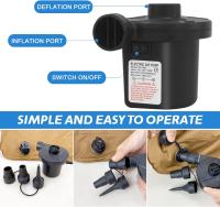 Bomba de Aire Eléctrica Portátil,240V AC / 12V DC Inflador Colchon Hinchable,Barcos,Juguetes Hinchable o Camping,con 3 Accesorios - details 0