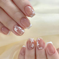Uñas Postizas Cortas Y Minimalistas 24 PCs Con 1 Pegamento De Uñas Y 1 Linterna De Uñas Material De Acrílico Originales De China - details 9