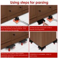 Dolly De Muebles Resistentes Con Ruedas 880LB Herramienta De Levantamiento Y Desplazamiento Fácil Rollos Grandes Para Muebles - details 13