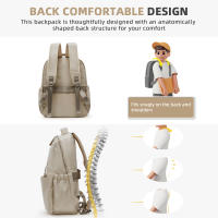 Mochila Grande Capacidad Impermeable Nylon Mochila Casual Versátil Para Mujer Bolsa De Hombro Con Múltiples Bolsillos Y Sistema De Espalda Fisiológico - details 3