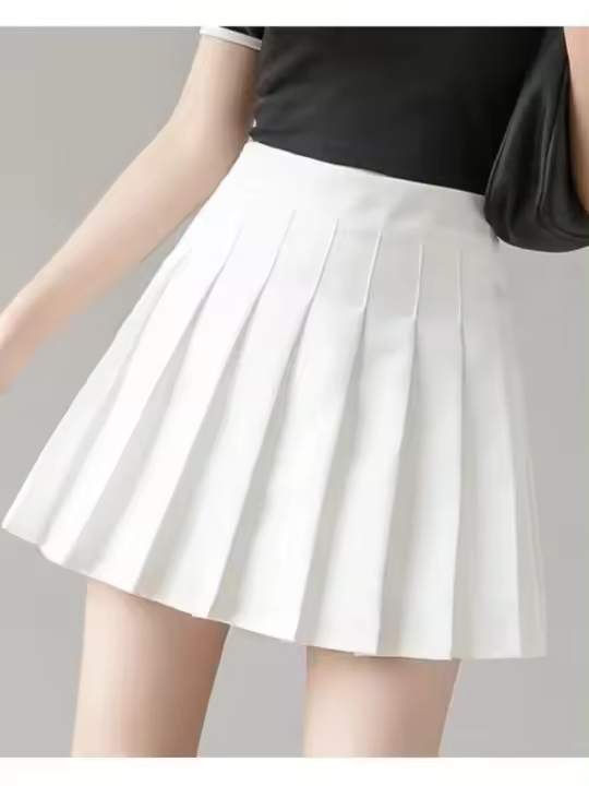 Mini Falda Y2K De Cintura Alta Estilo Coreano Falda Plisada A-Line Chic Y Elegante Uniforme Escolar Para Mujeres - 1