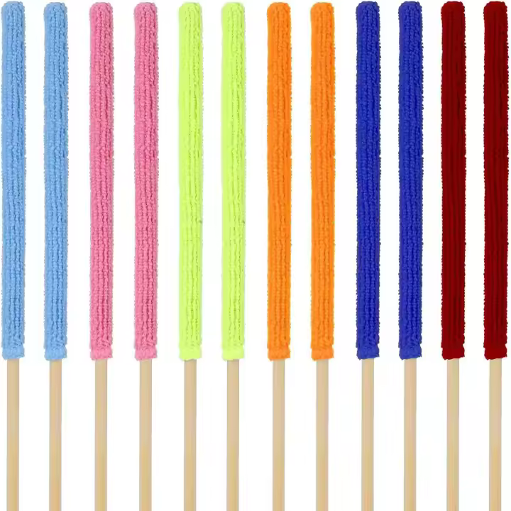 12 unids Detalle de Microfiber Duster Sticks Mini Duster Grieta Herramientas de Limpieza de La Grieta Duster para Coche Vents/Persianas/Ventiladores/AC/TV - 1
